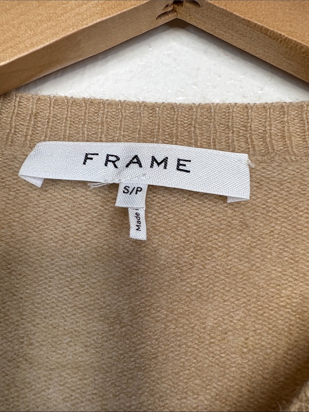 Frame Caramel Cashmere Puffed Ruched Sleeve Long Sleeve Sweater Women Size S - Picture 2 of 4